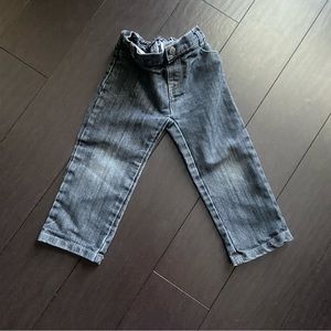 Wendy Bellissimo toddler boy dark gray/ black denim jeans size 24M EUC